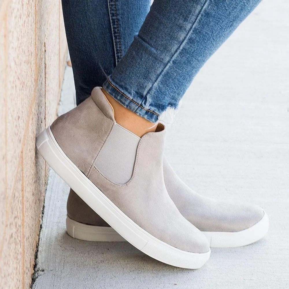 Animal Print Slip-On Ankle Sneakers