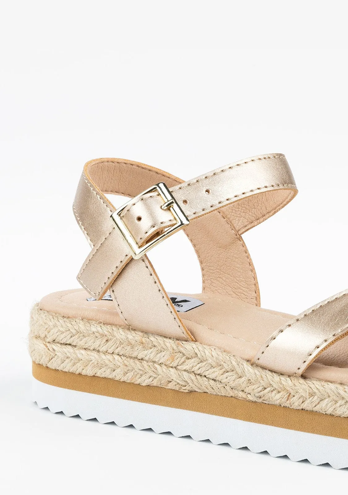 B&W Girl's Platinum Sandals