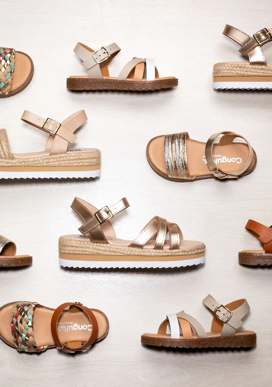 B&W Girl's Platinum Sandals