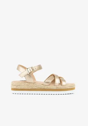 B&W Girl's Platinum Sandals