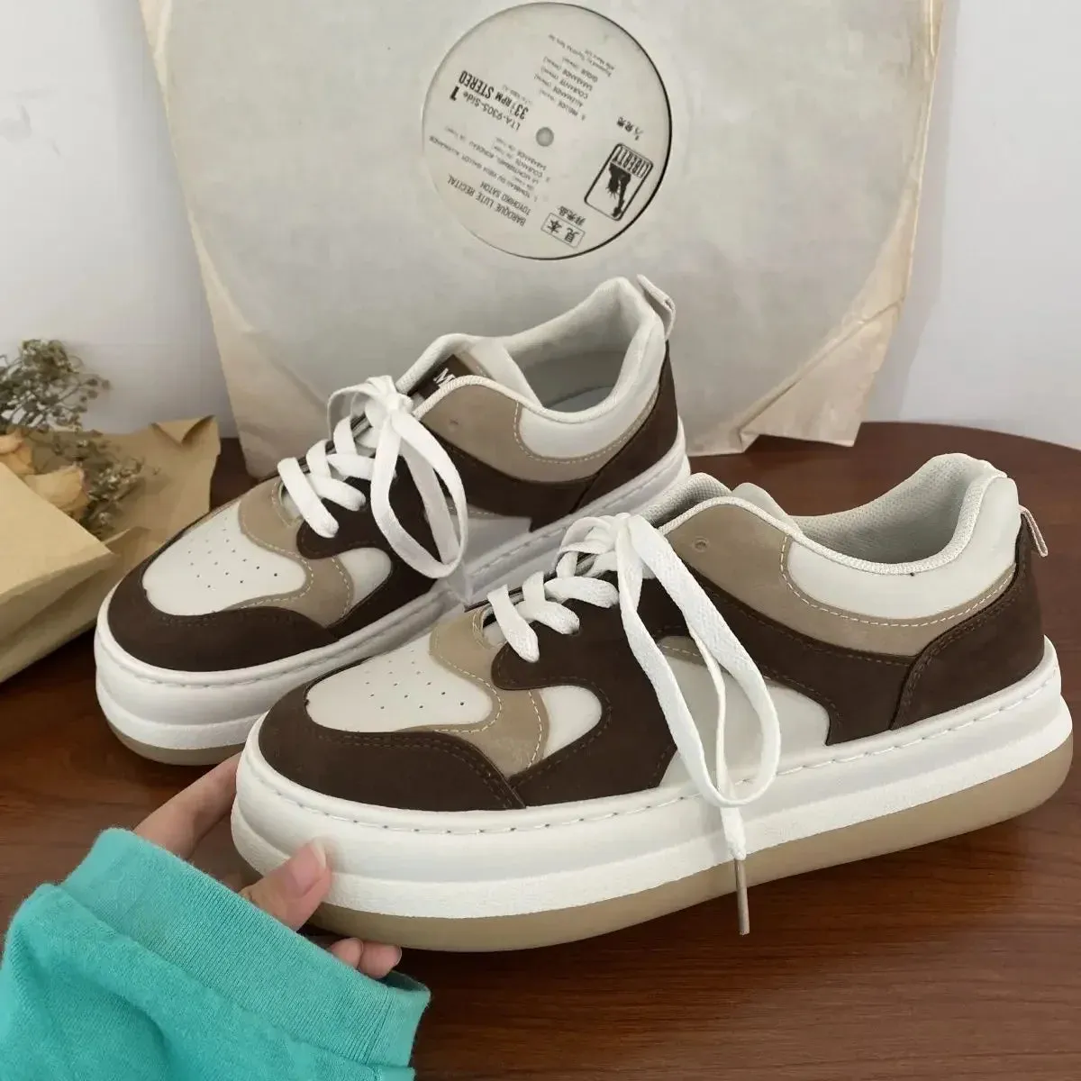 binfenxie  -  Platform Sneakers Women Sports Shoes Spring Tennis Female Korean Vulcanize Canvas Harajuku Casual Flats Footwear