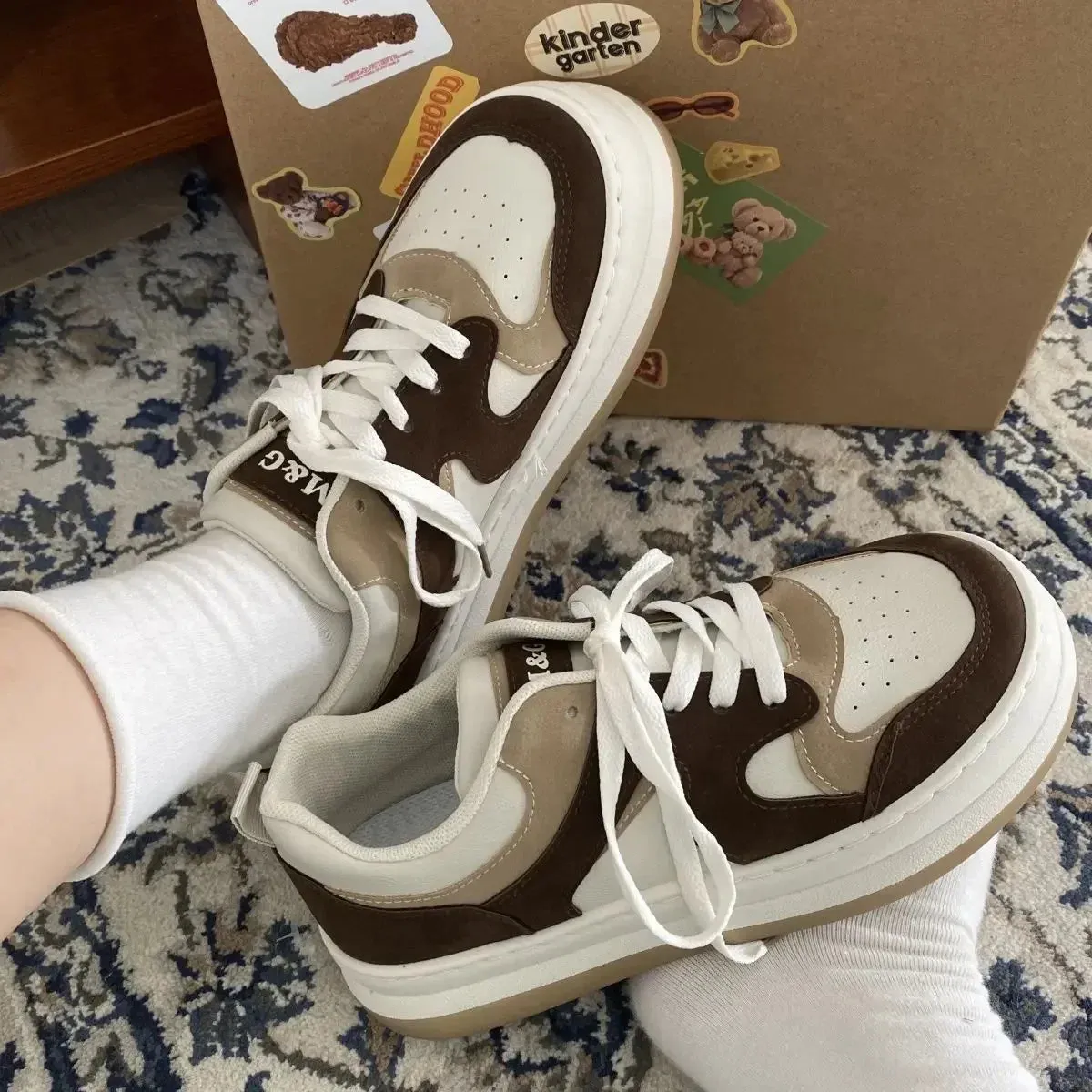 binfenxie  -  Platform Sneakers Women Sports Shoes Spring Tennis Female Korean Vulcanize Canvas Harajuku Casual Flats Footwear