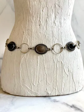 Black &vintage silver belt