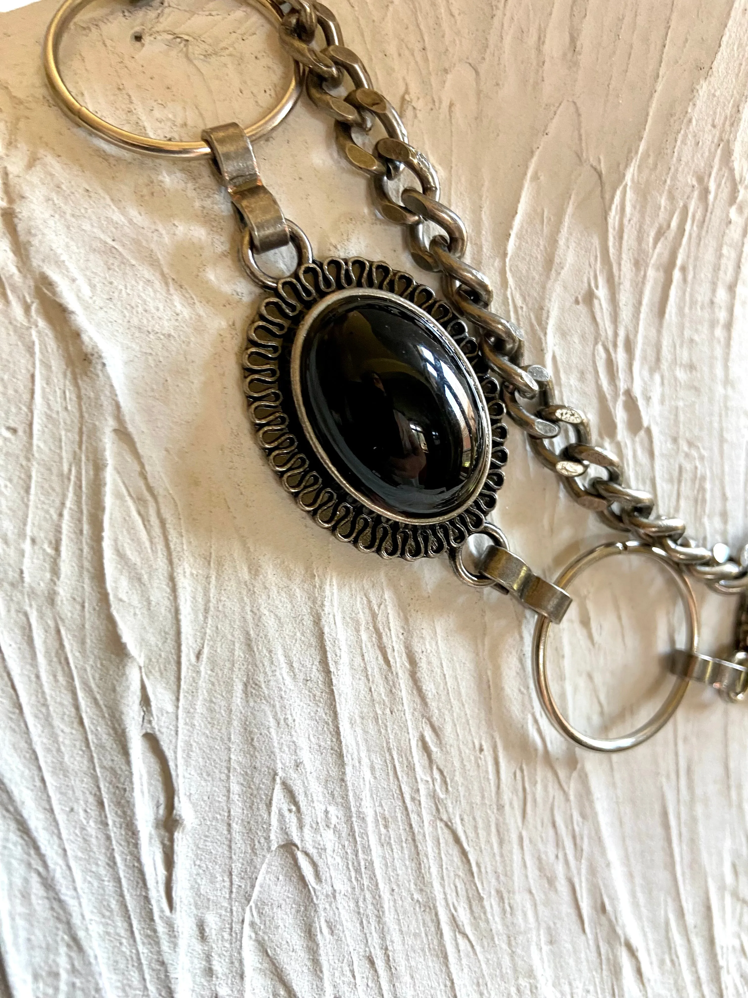 Black &vintage silver belt
