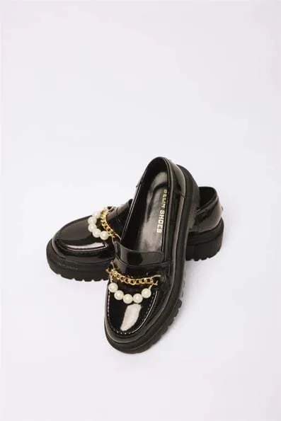 Black Patent Leather Loafers