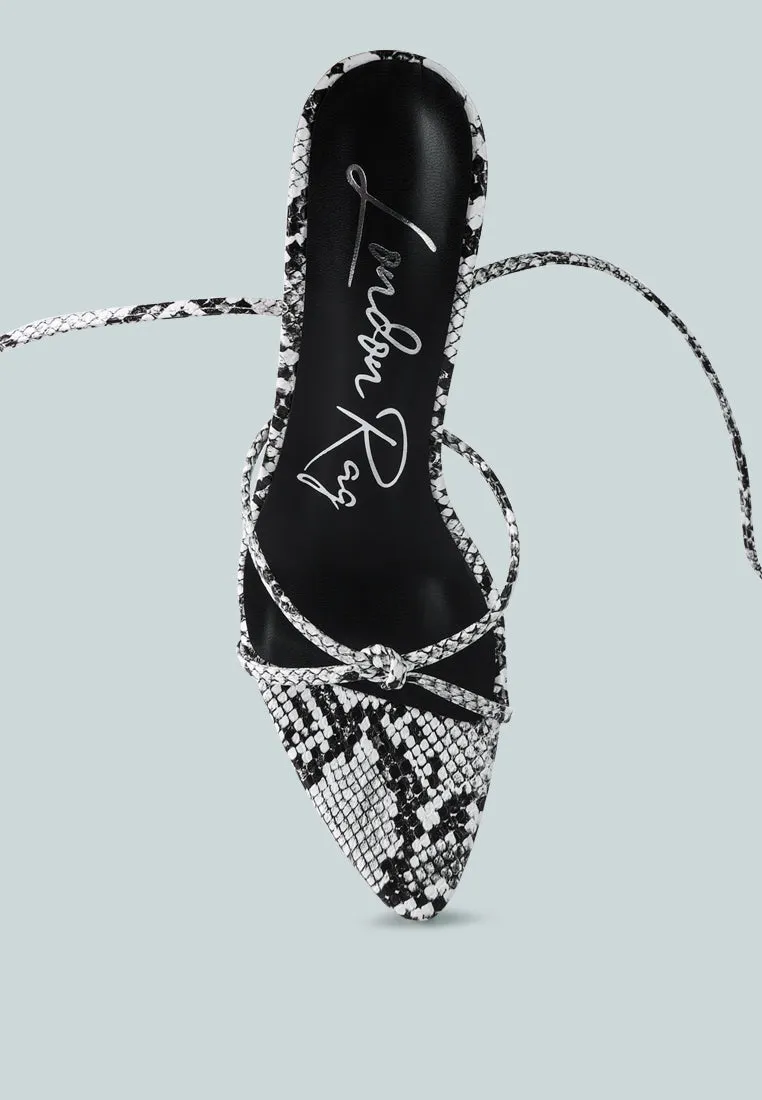 bondage high heel lace up heels