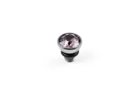 Bottone 5mm Light Amethyst Top Silver