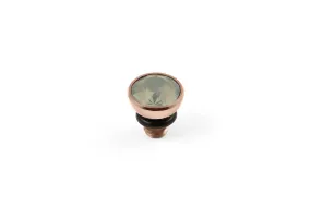 Bottone 5mm Light Grey Top Rose Gold