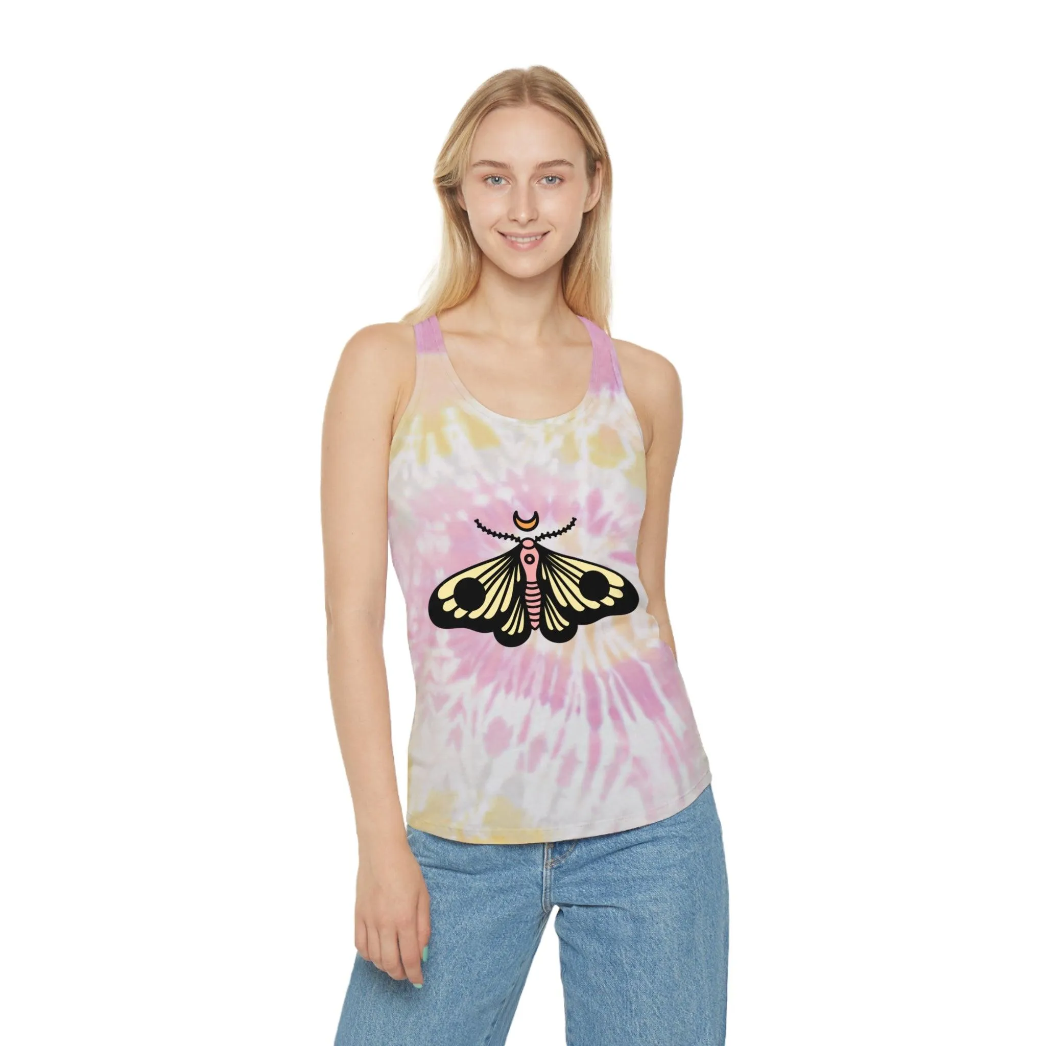 Butterfly Tie Dye Racerback Tank Top