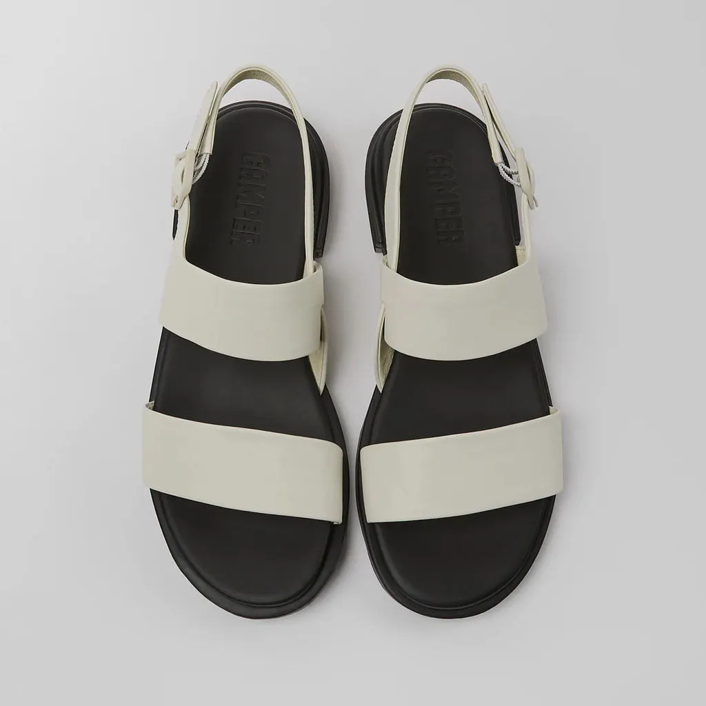 Camper Women's Edy Sandal in White Leather