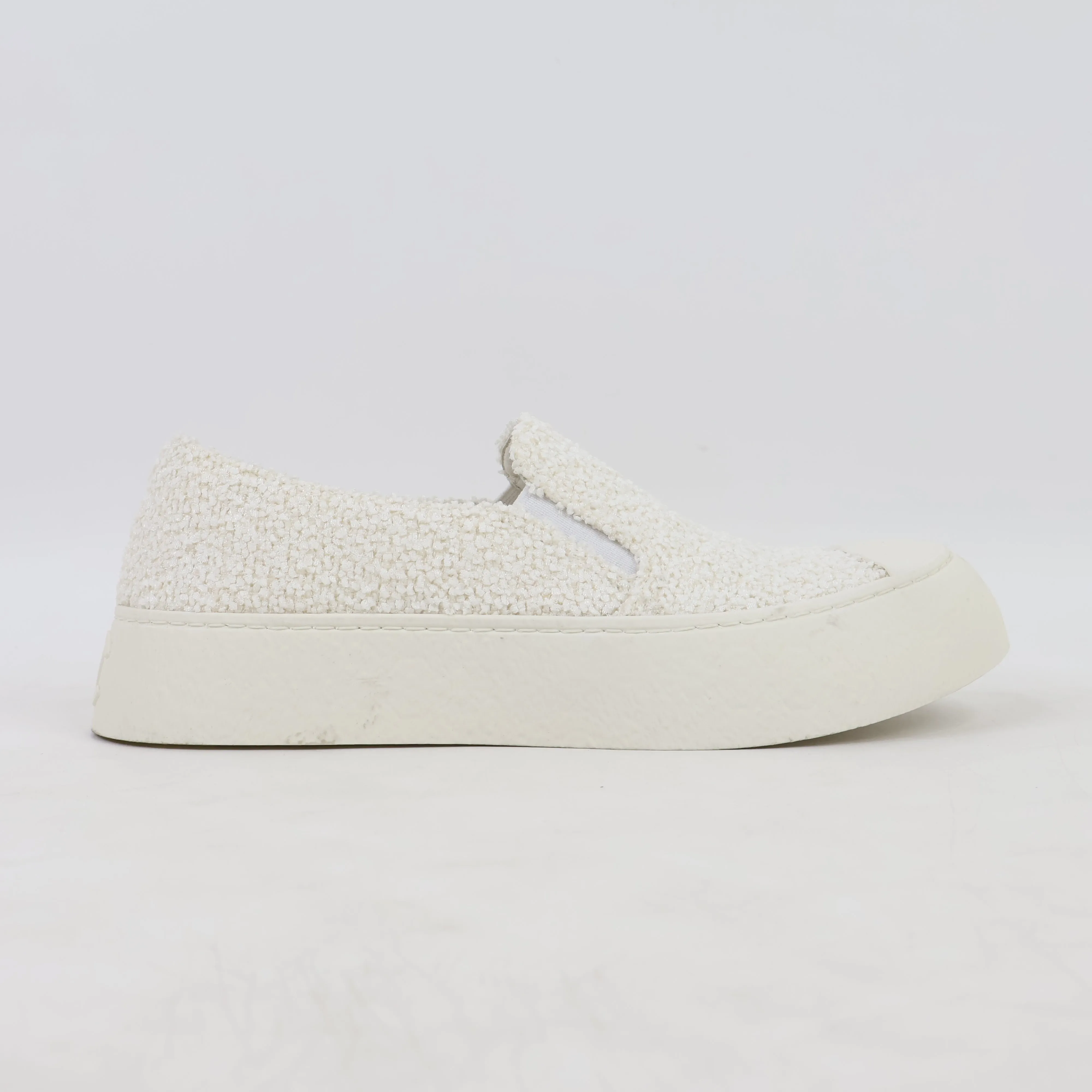 Chanel Sneakers Slip-On Tweed White 36
