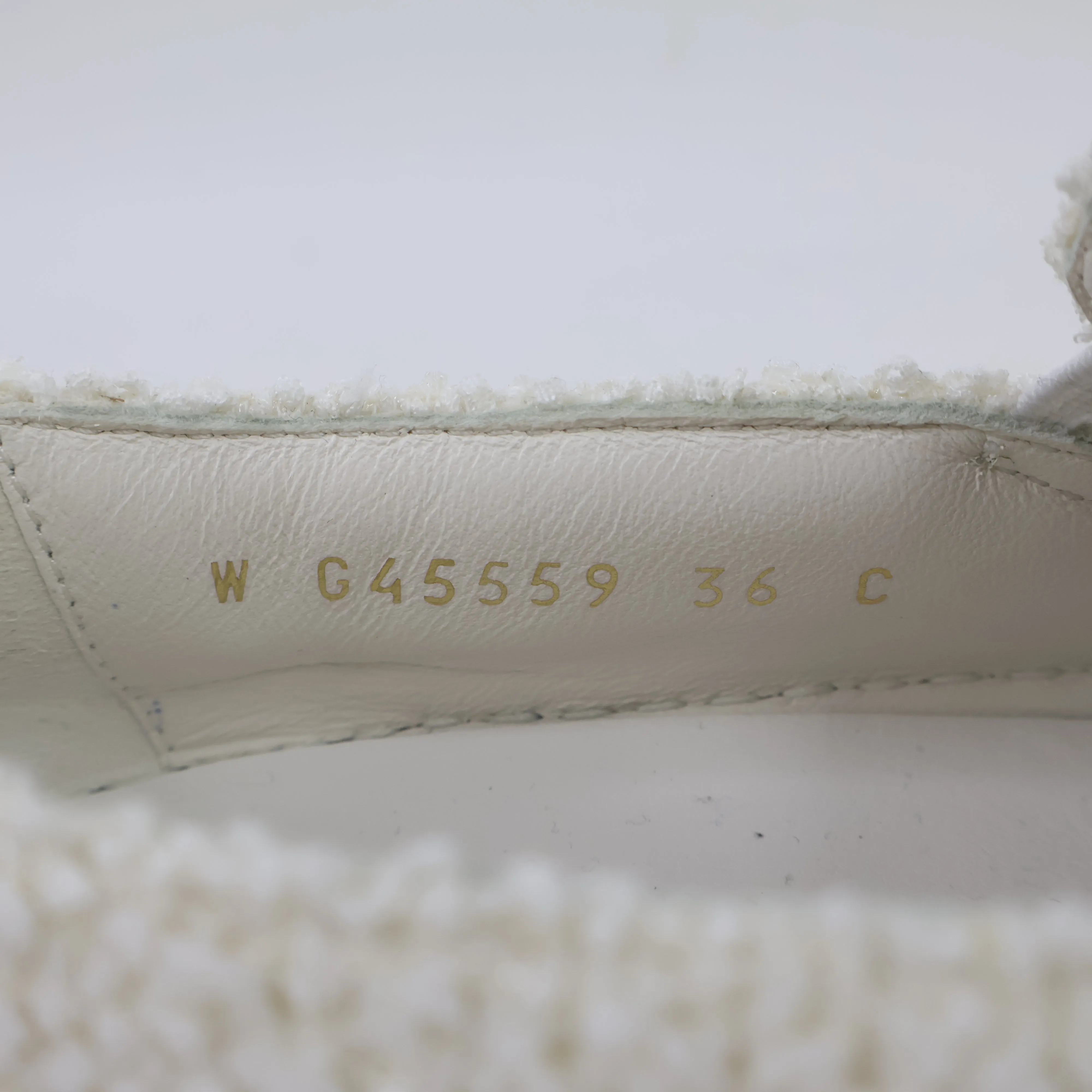 Chanel Sneakers Slip-On Tweed White 36