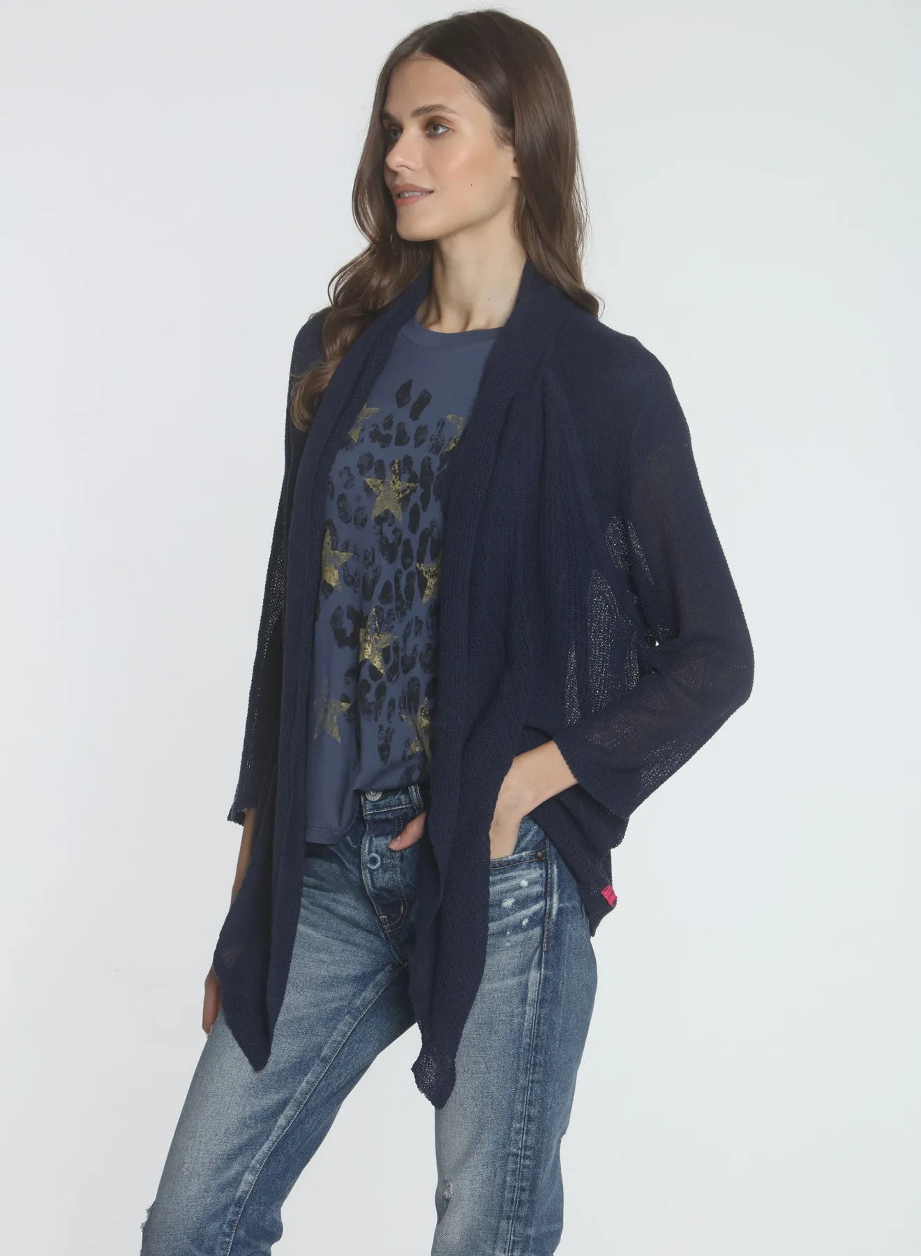Chelsea Rib Cardigan - Navy