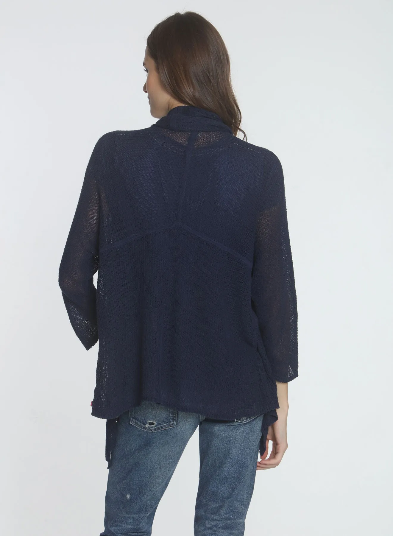 Chelsea Rib Cardigan - Navy