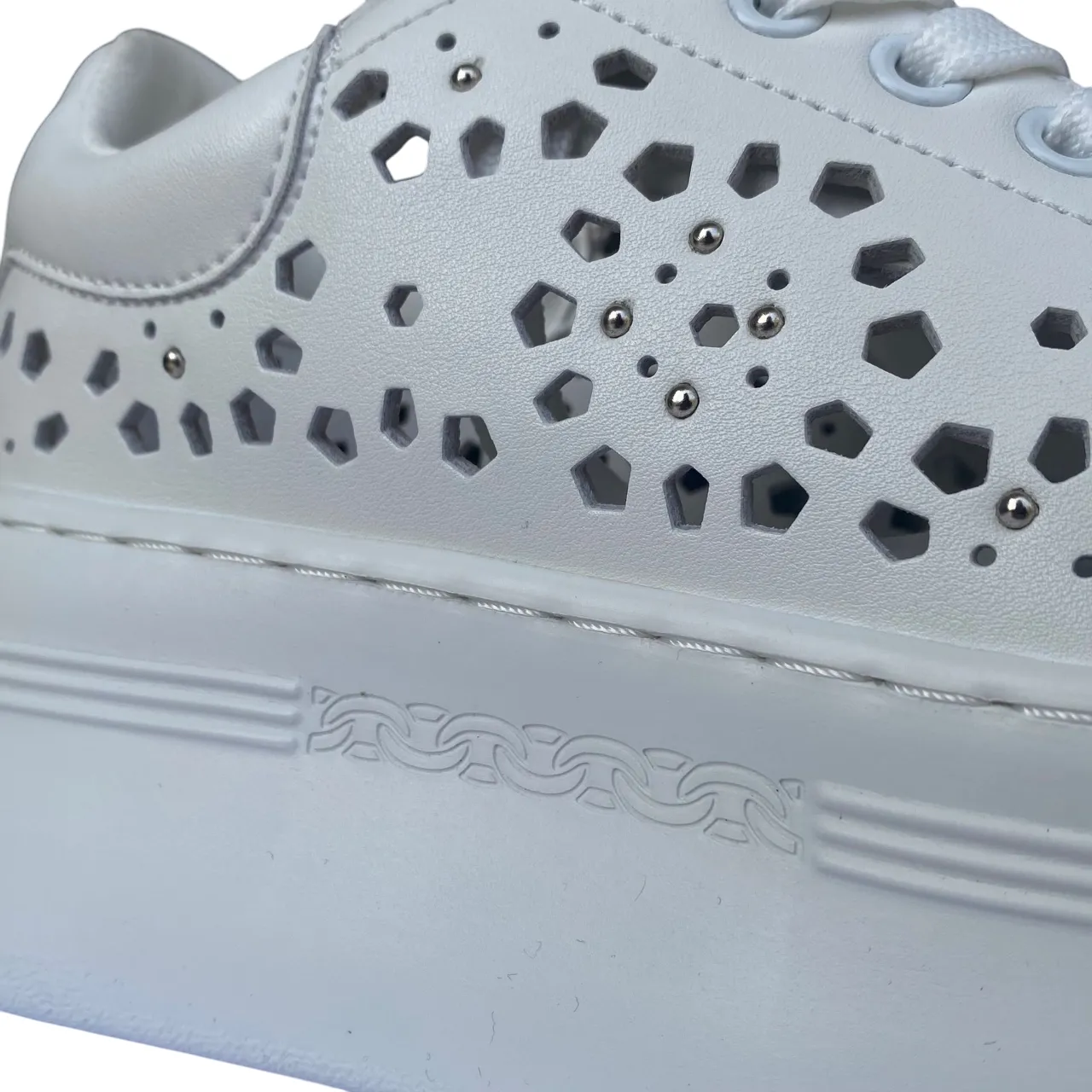 Cult scarpa sneakers con zeppa da donna Pearl 4425 bianco