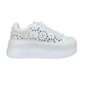 Cult scarpa sneakers con zeppa da donna Pearl 4425 bianco