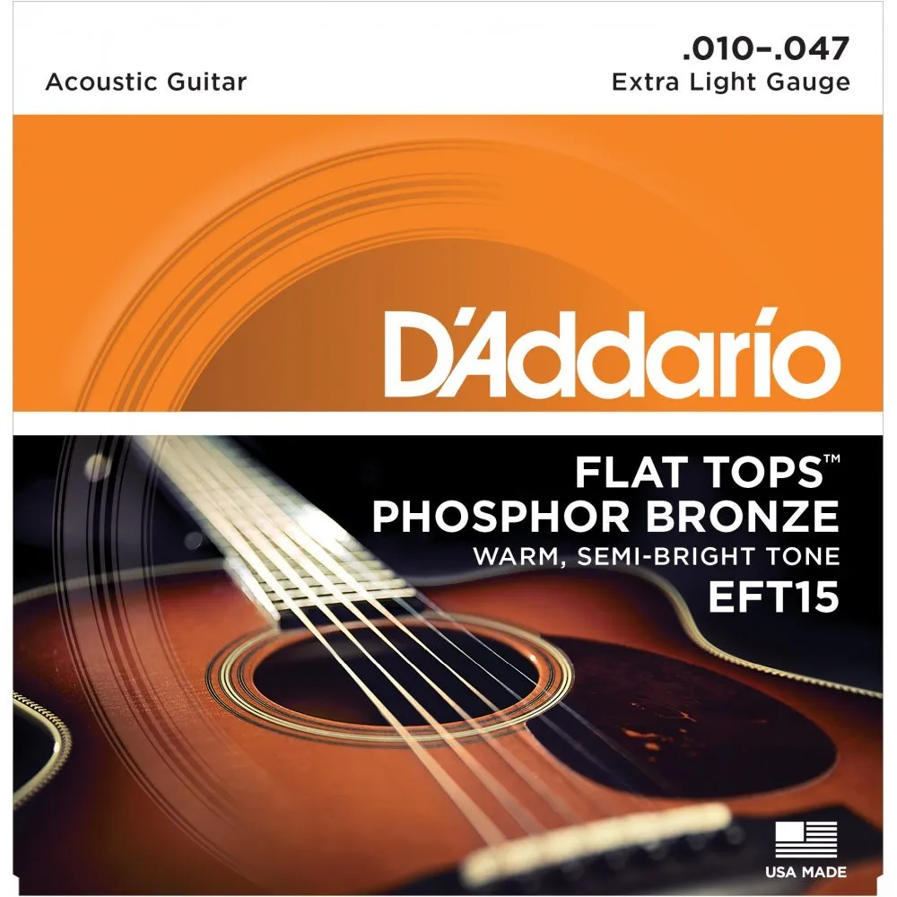 D'Addario Flat Tops Phosphor Bronze Acoustic Strings