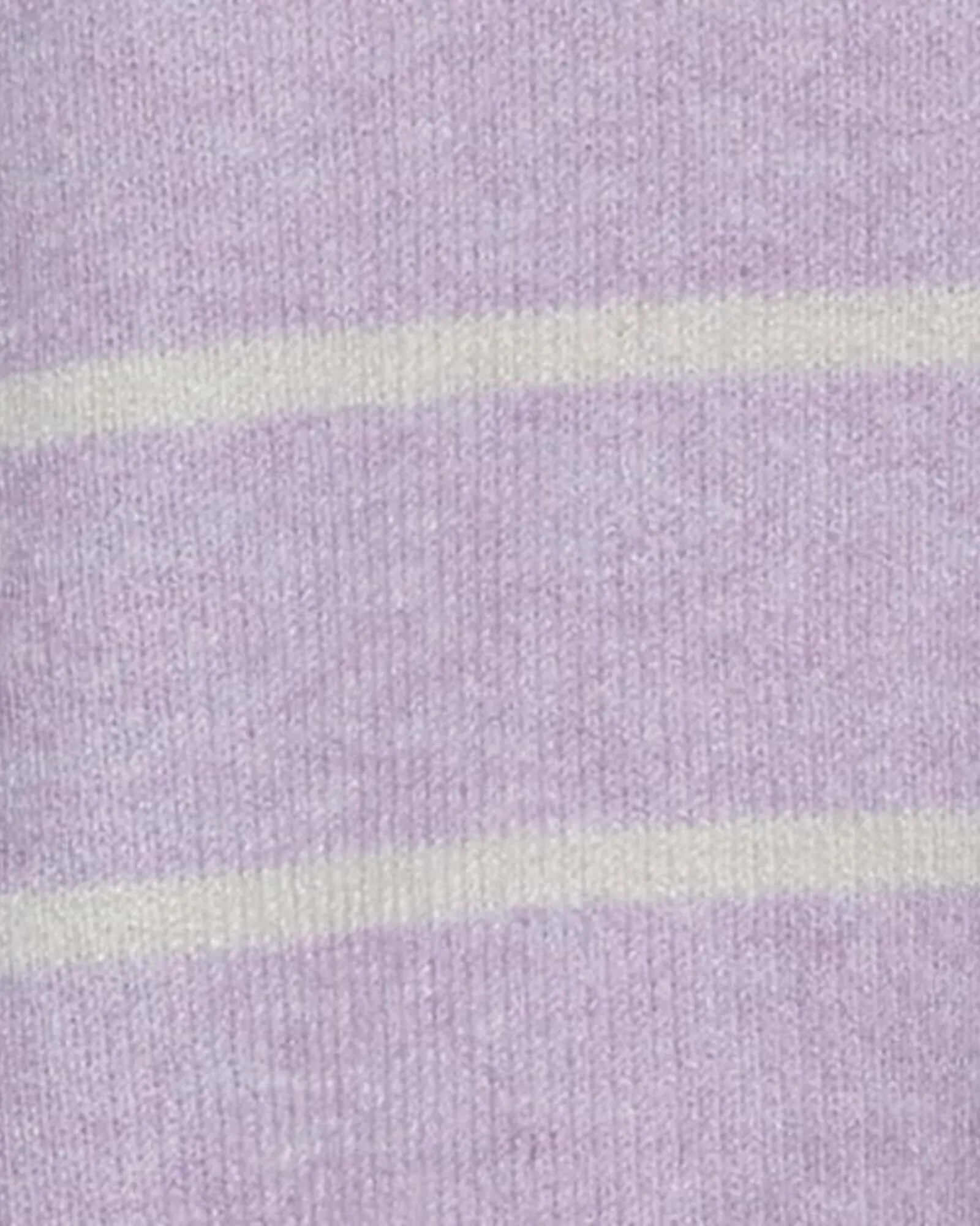 Dahlia Long Sleeve V-Neck Top | Lilac / White