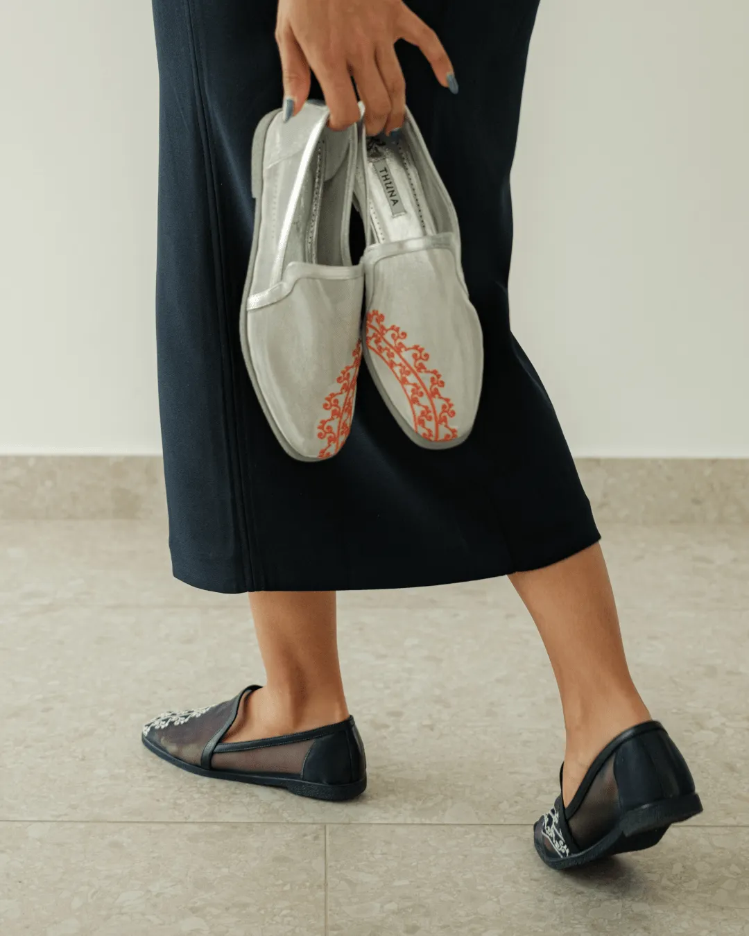 Dama silver loafer