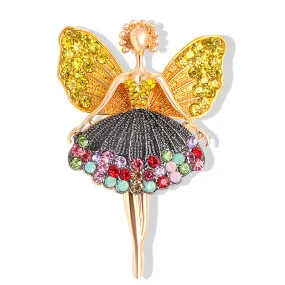Dance Corsage Ballet Girl Brooch Pin Sweater Accessories Buckle
