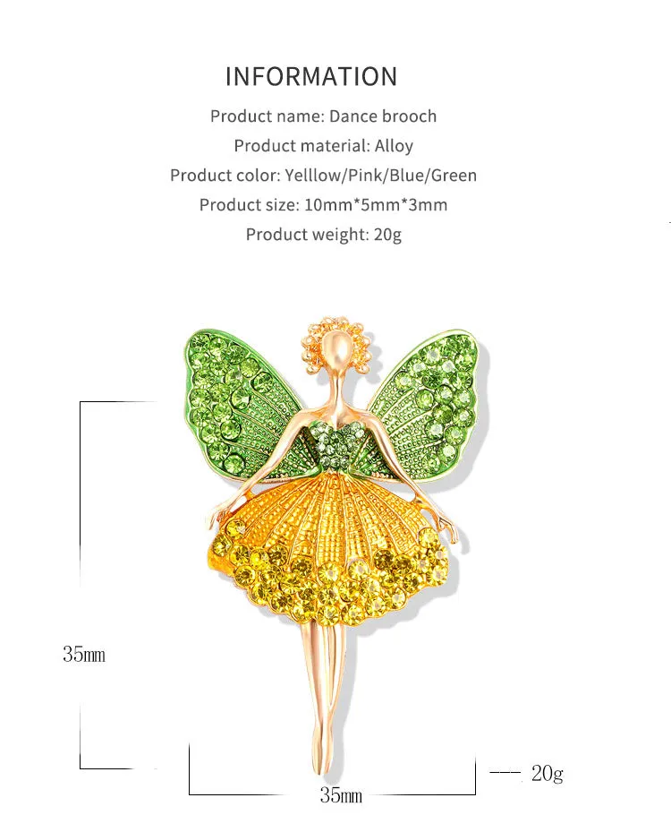 Dance Corsage Ballet Girl Brooch Pin Sweater Accessories Buckle