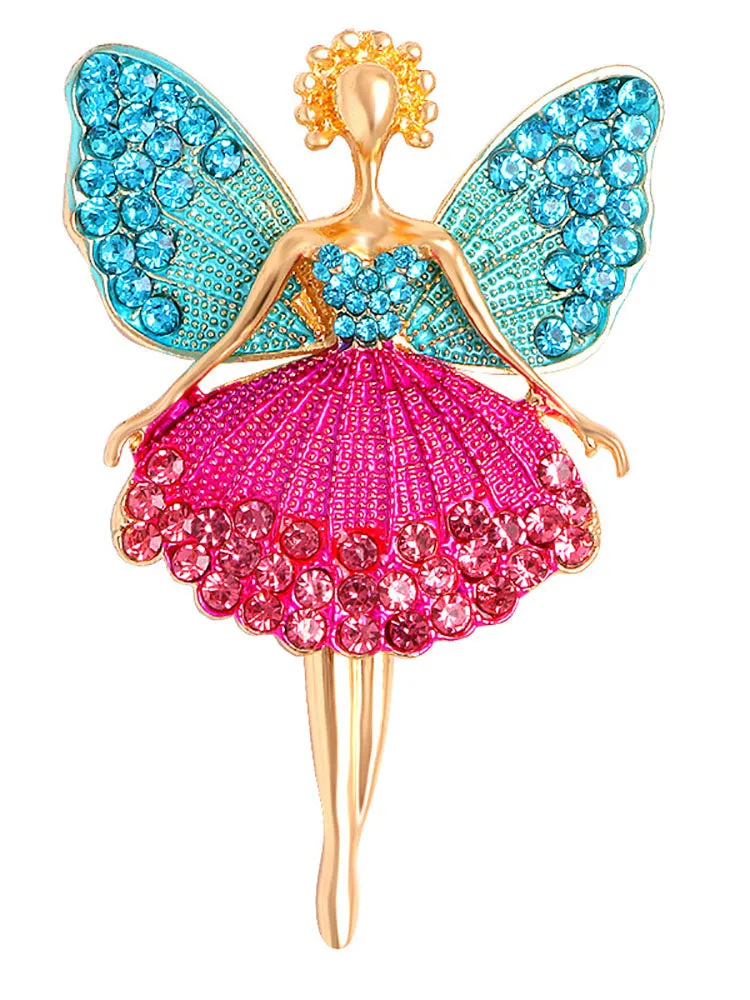 Dance Corsage Ballet Girl Brooch Pin Sweater Accessories Buckle