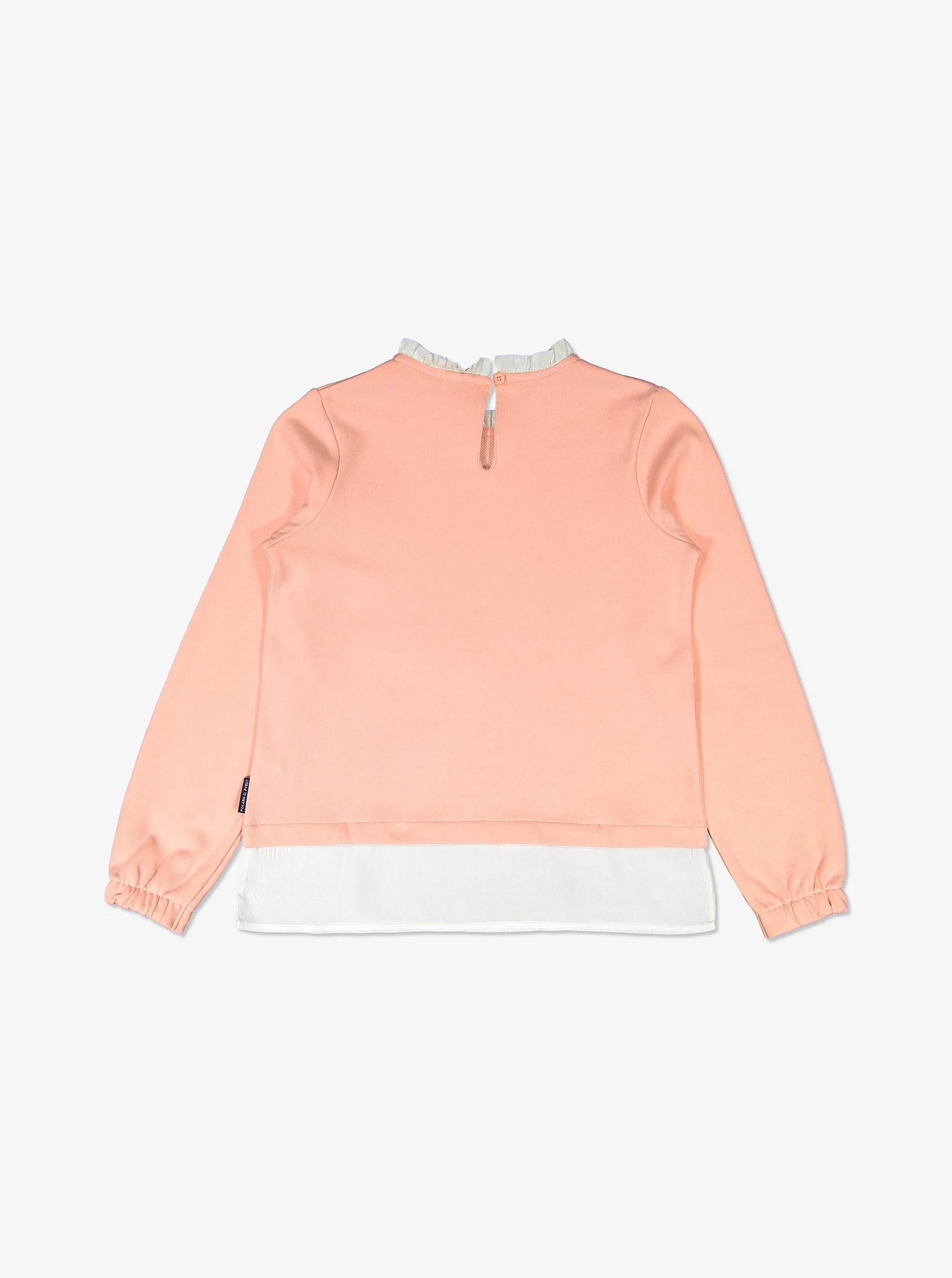 Embroidered Floral Kids Sweatshirt