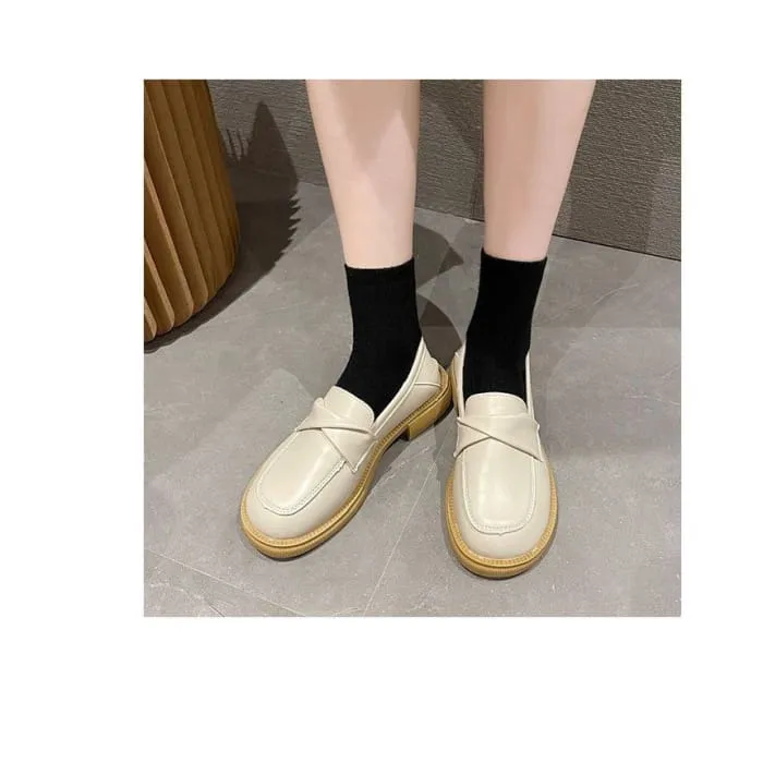 Faux Leather Loafers