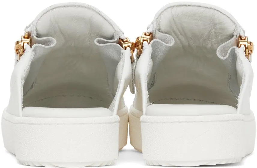Giuseppe Zanotti White Slip-On Gail Sneakers