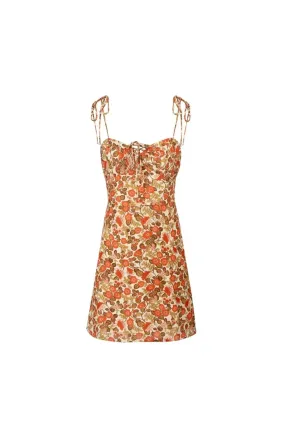 'Imogen' Floral Print Strappy  Backless Dress