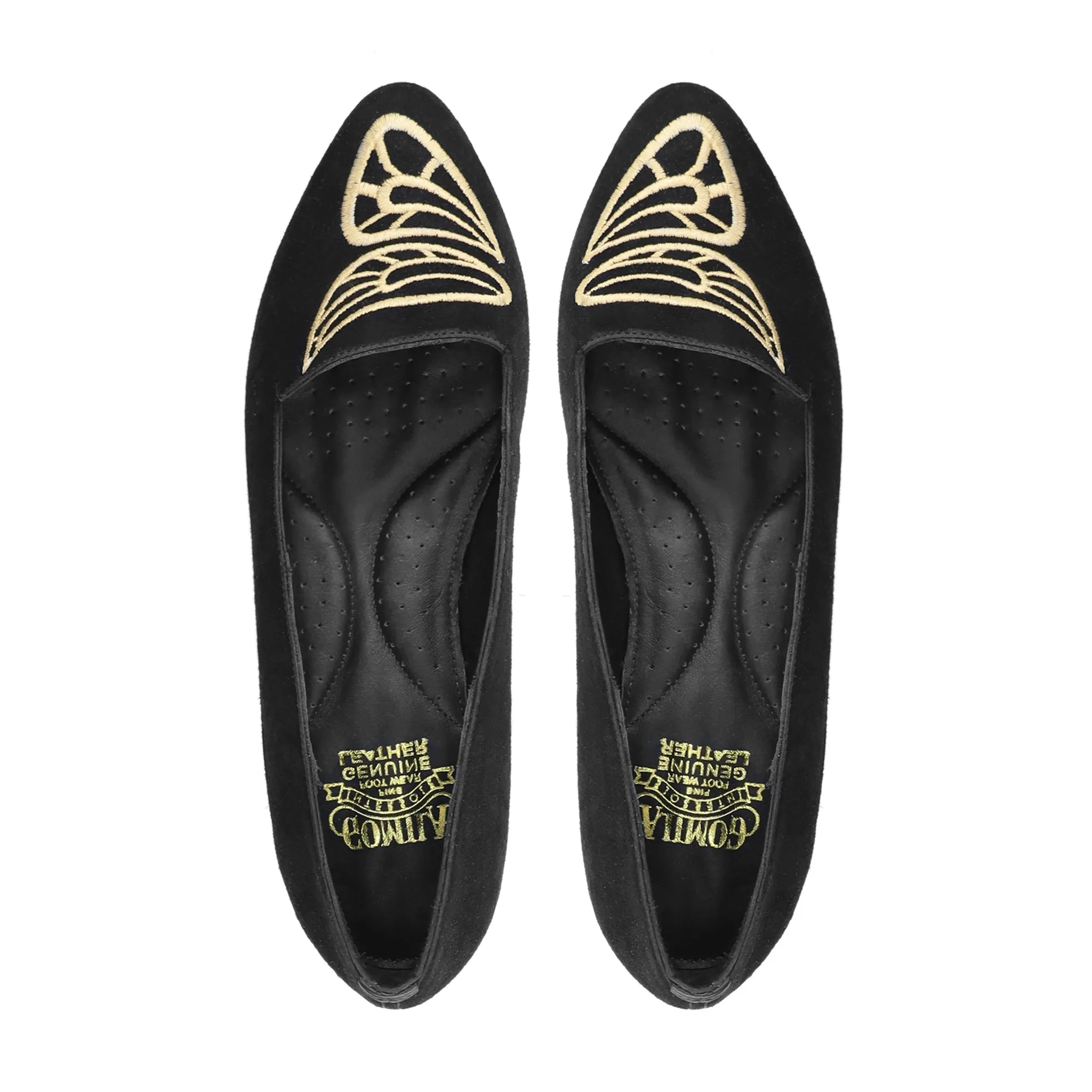 Katara - Ladies Black Kid Suede Loafer
