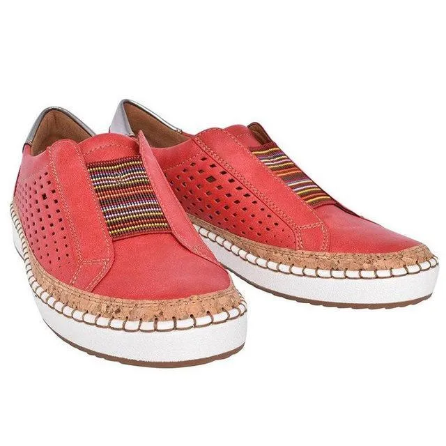Laamei Leather Loafers Shoes Women  Sneaker Casual Comfortable Lady Loafers