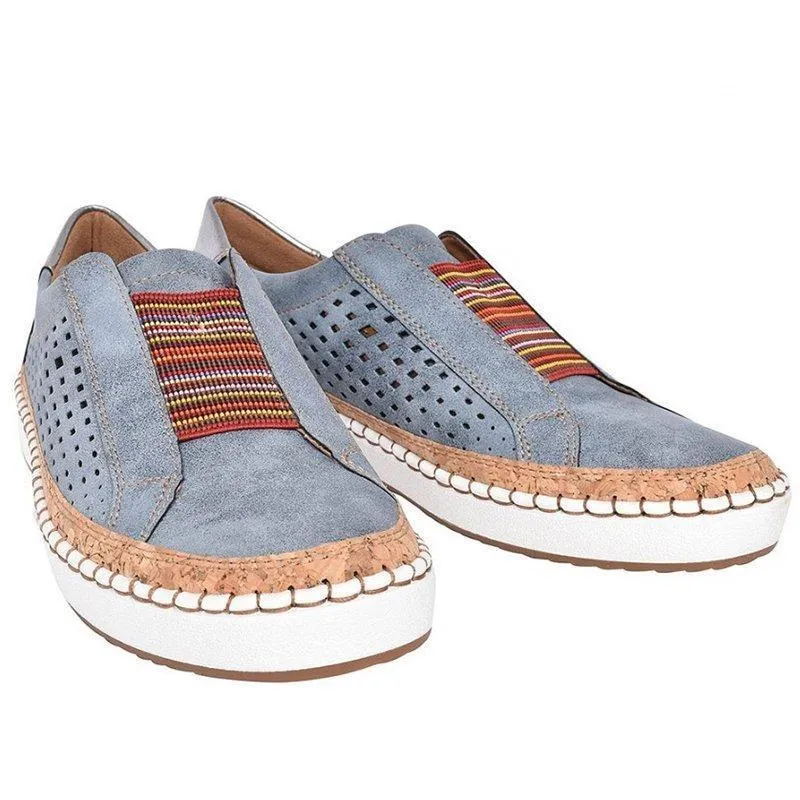 Laamei Leather Loafers Shoes Women  Sneaker Casual Comfortable Lady Loafers
