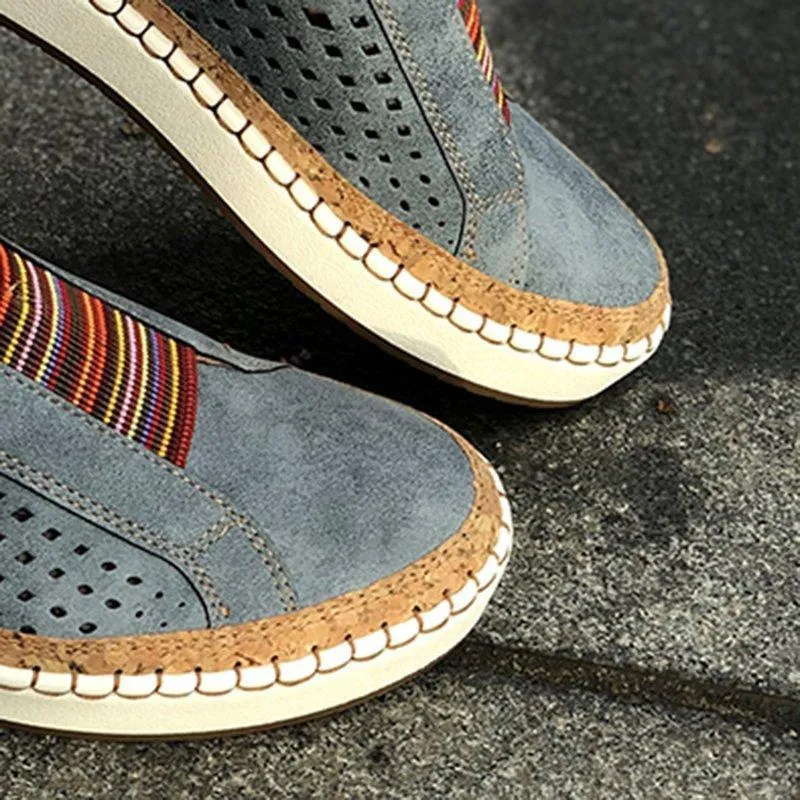 Laamei Leather Loafers Shoes Women  Sneaker Casual Comfortable Lady Loafers