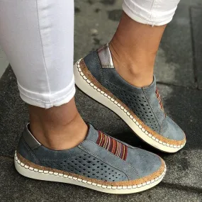 Laamei Leather Loafers Shoes Women  Sneaker Casual Comfortable Lady Loafers