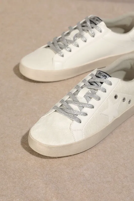 Lace Up, Star, Low Top Sneakers **This item has free shipping.**