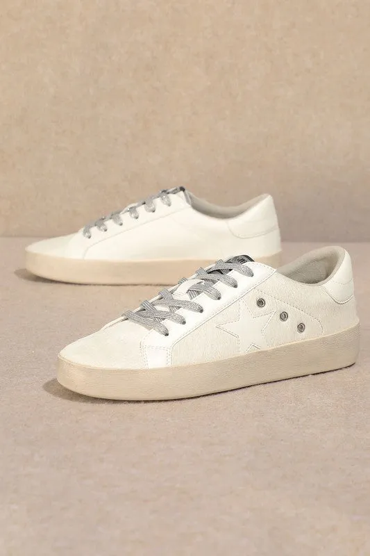 Lace Up, Star, Low Top Sneakers **This item has free shipping.**