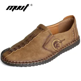 Loafers Men Quality Split Leather Shoes