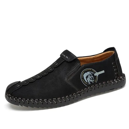 Loafers Men Quality Split Leather Shoes