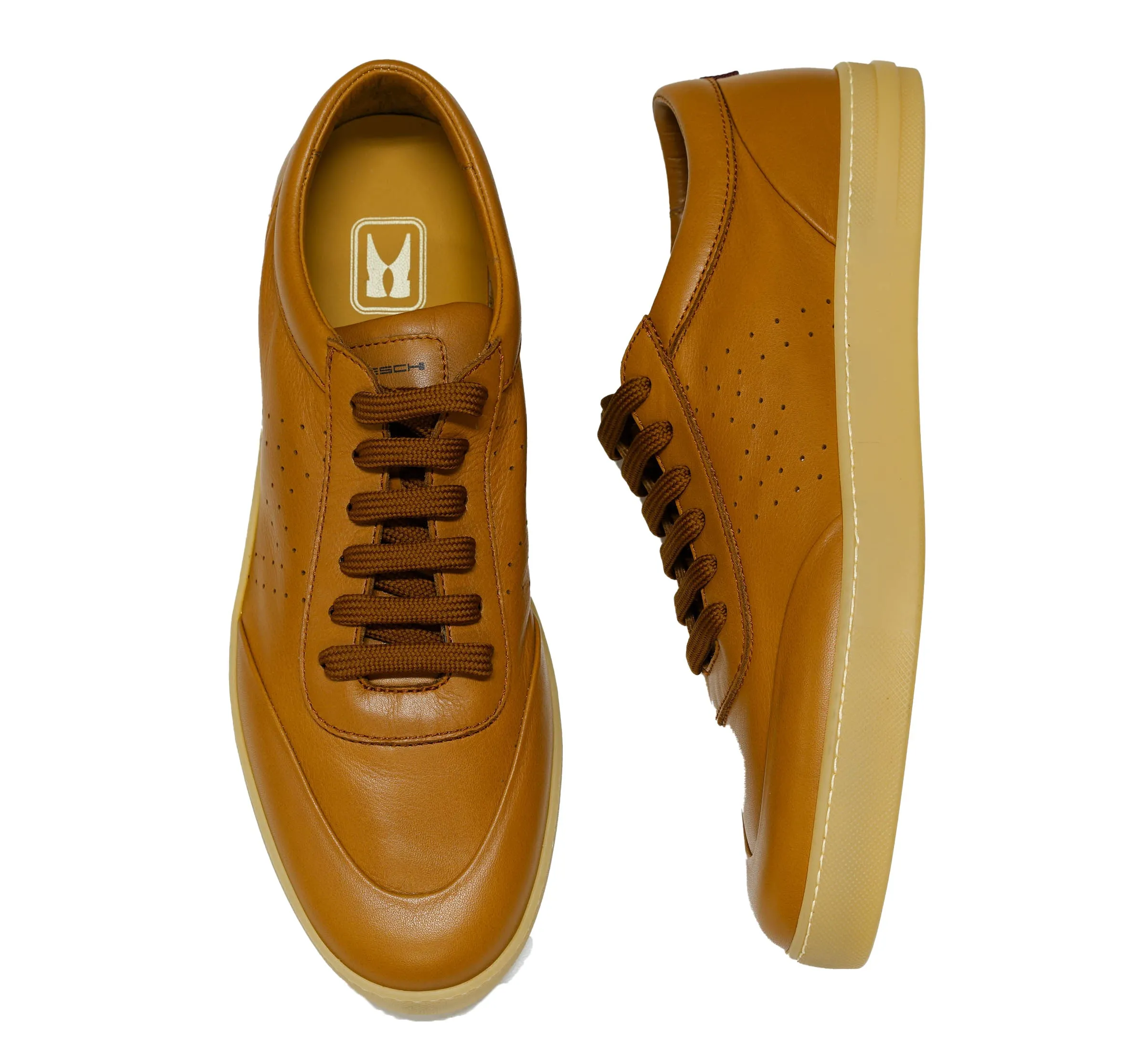 Moreschi Men's Brown Pecan Leather Sneaker 44428 40% OFF