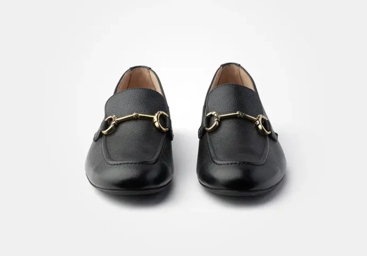Paul Green black leather loafers