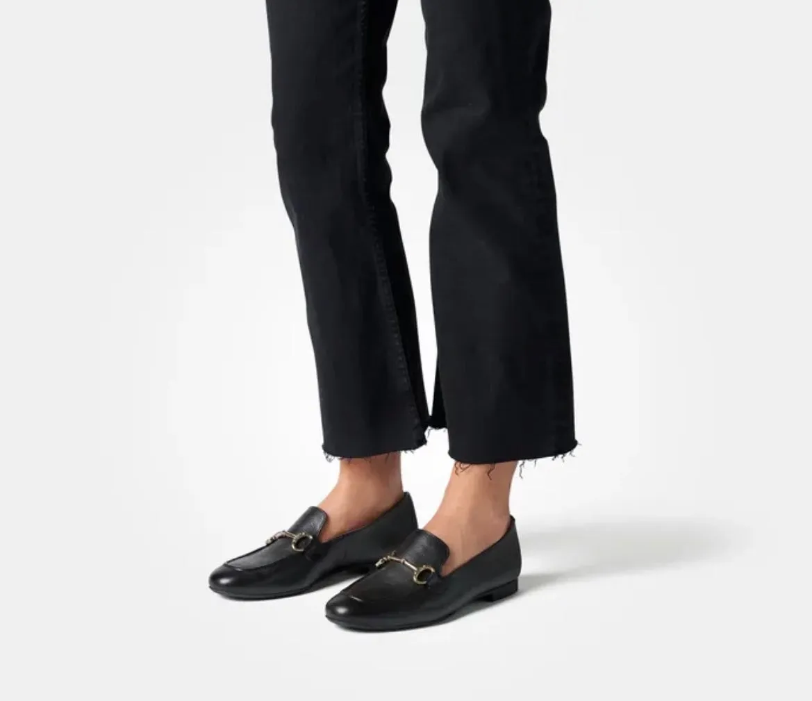 Paul Green black leather loafers