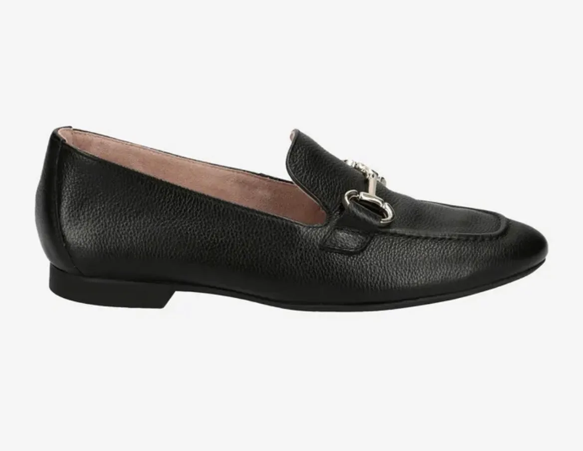 Paul Green black leather loafers