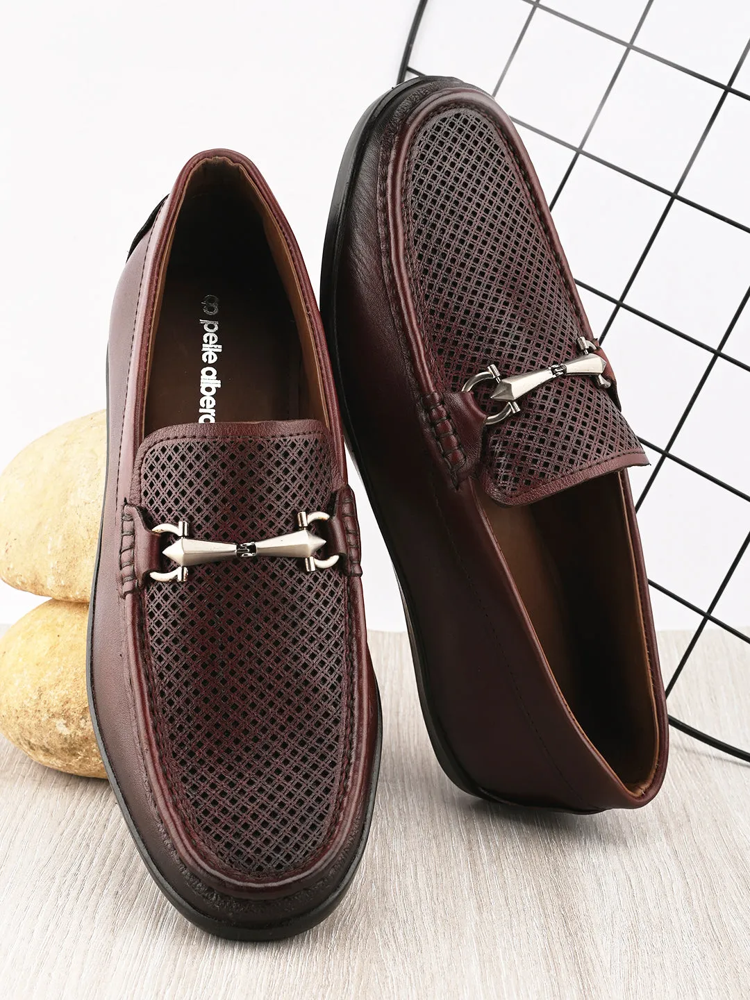 Pelle Albero Bordo Leather Comfortable Loafer/Driving Boots