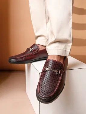 Pelle Albero Bordo Leather Comfortable Loafer/Driving Boots
