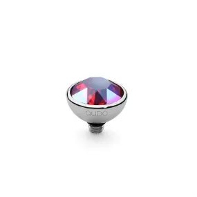 Qudo Bottone 10mm Silver Topper - Light Siam Shimmer