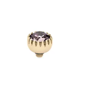 Qudo London 8mm Gold Topper - Light Amethyst