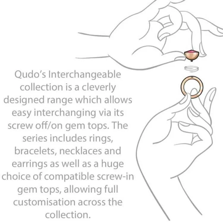 Qudo Sesto 10mm Gold Topper - Light Siam