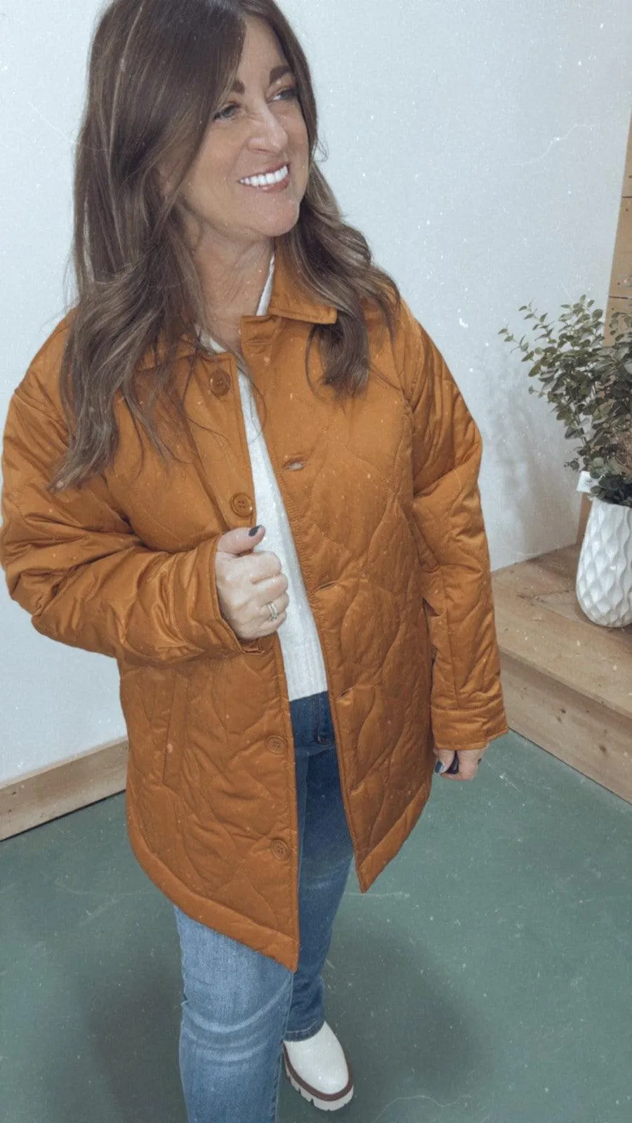 Quilted Chill Jacket in Sienna