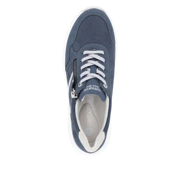 Remonte Women's Walking Sneakers- Blue Combi